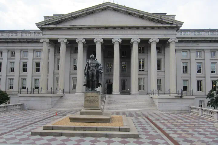 The Treasury Building in Washington, D.C., 2012.