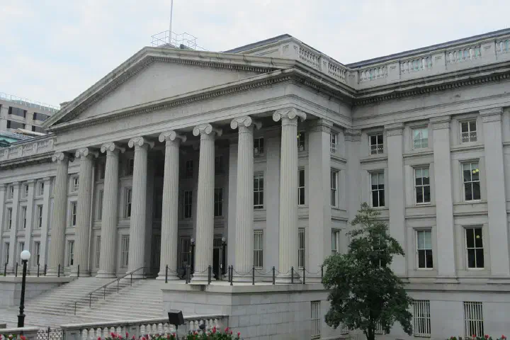 The Treasury Building in Washington, D.C., 2012.