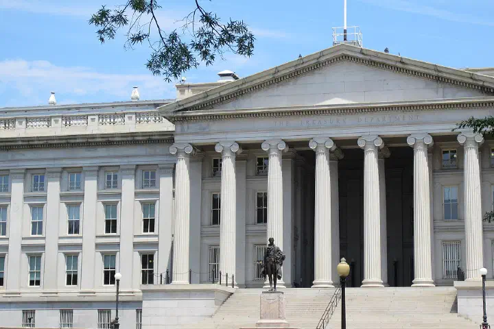 The Treasury Building in Washington, D.C., 2012.