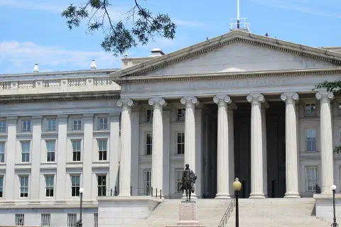 The Treasury Building in Washington, D.C., 2012.