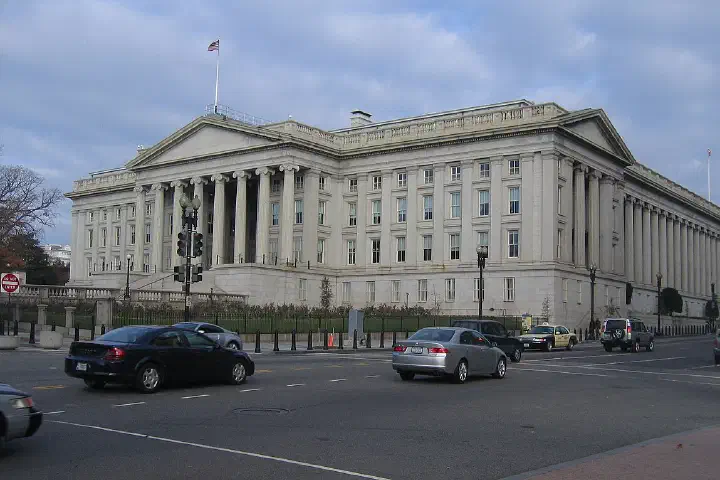 The United States Treasury Building.