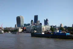 The City of London skyline from Tower Bridge.