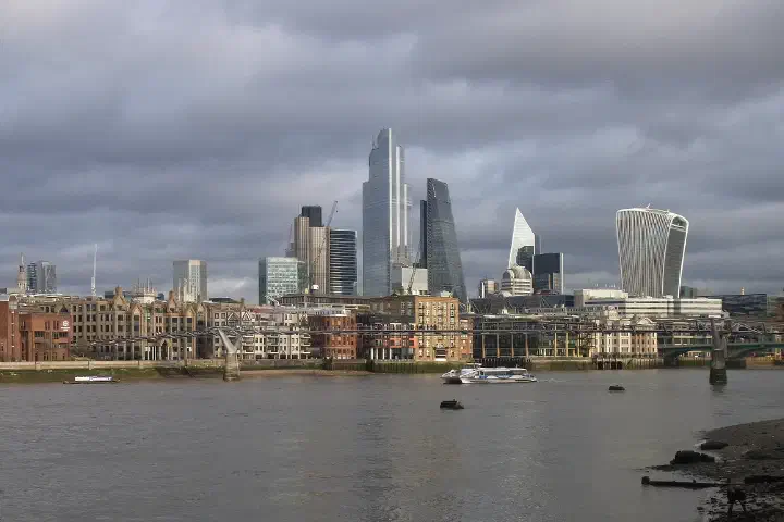 The City of London seen from the South Bank.