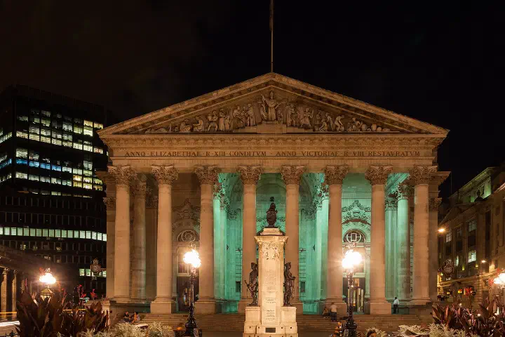 The Royal Exchange in the City of London.