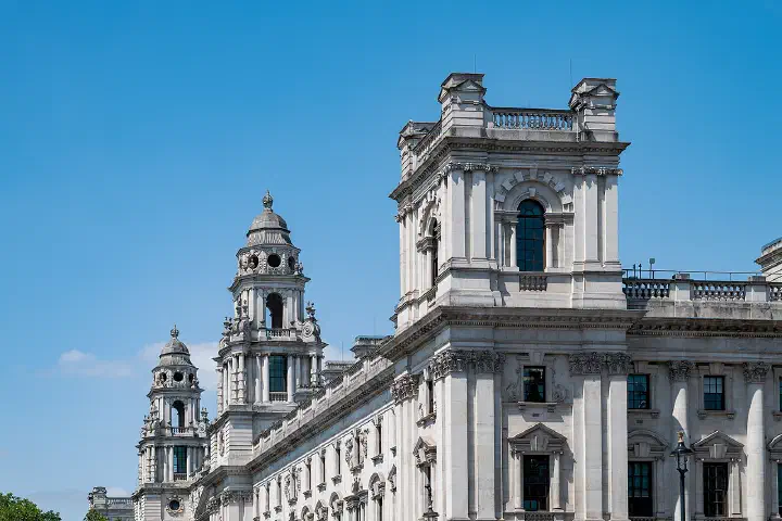 HM Treasury's government offices on Whitehall, London.