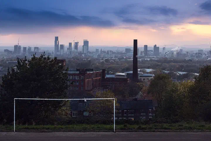 The Manchester skyline from Oldham, 2020.