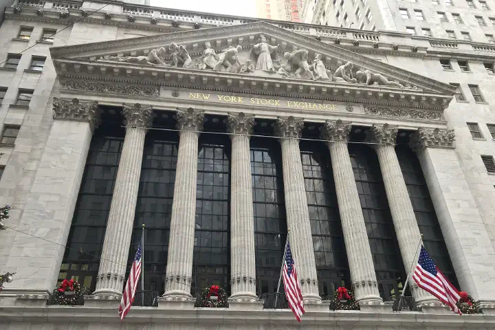 The façade of the New York Stock Exchange.