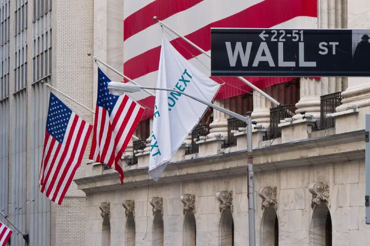 The New York Stock Exchange on Wall Street.