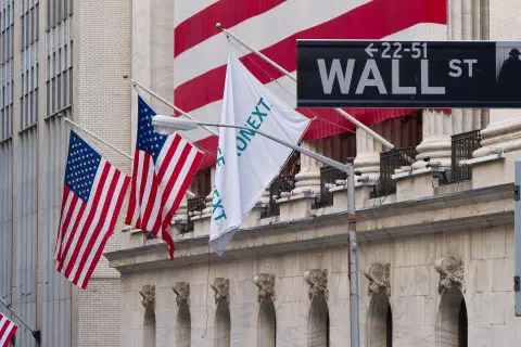 The New York Stock Exchange on Wall Street.