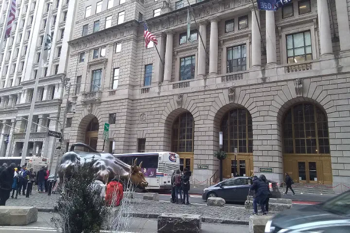 Buildings around Bowling Green in Lower Manhattan.