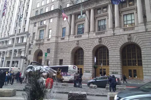 Buildings around Bowling Green in Lower Manhattan.