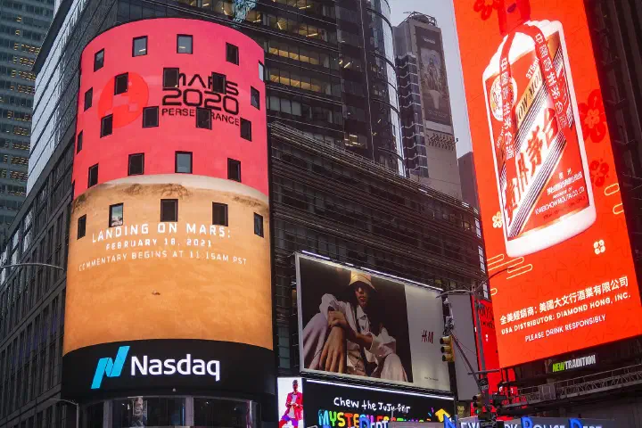 The Nasdaq MarketSite in Times Square, New York