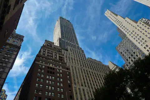 40 Wall Street, also known as the Trump Building and originally named the Bank of Manhattan Trust Building.