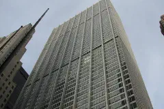 One Chase Manhattan Plaza (Skidmore, Owings & Merrill, 1960), among the tallest buildings in New York City.